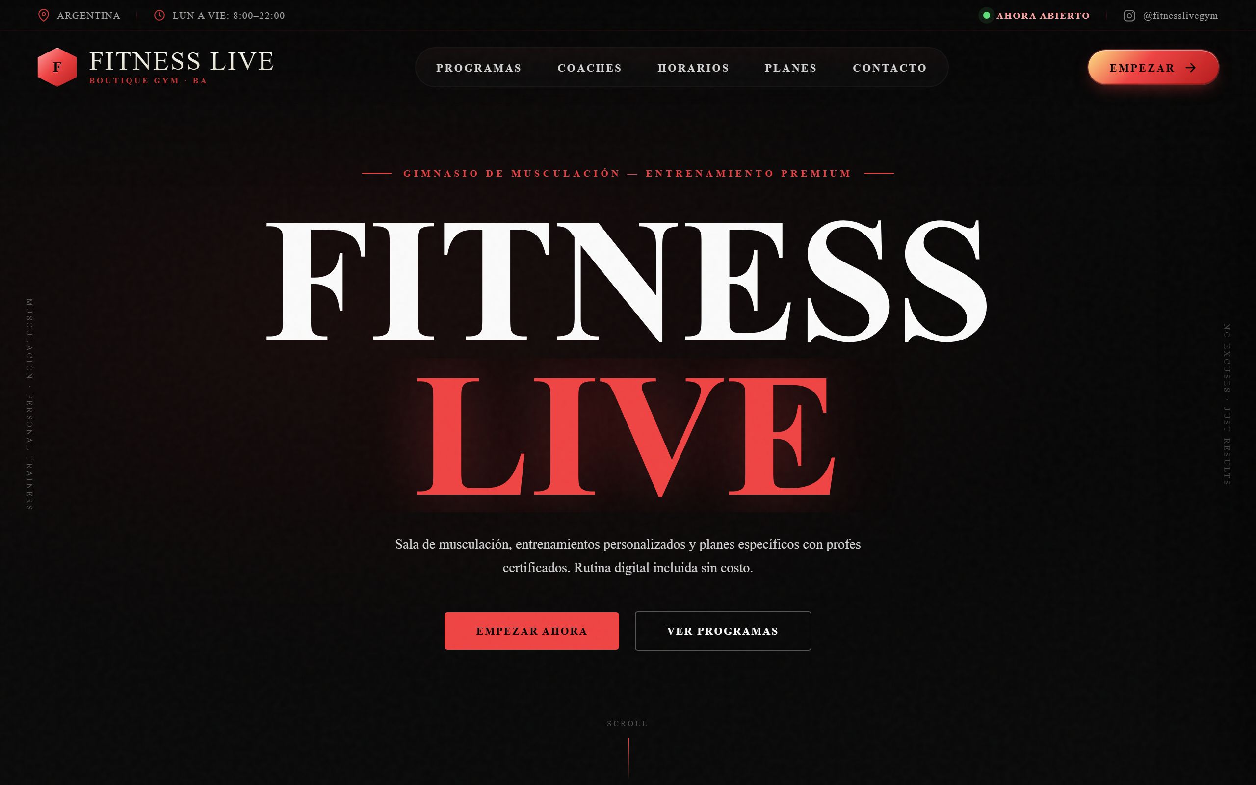 Captura en vivo de Forge Fitness (demo-forge-fitness.vercel.app)
